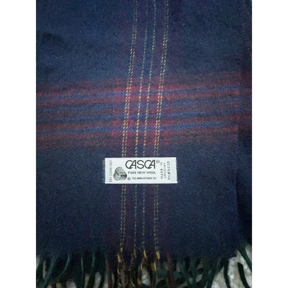 CASCA Men Women Winter Scarf Plaid TARTAN 100% Pure New Wool 56